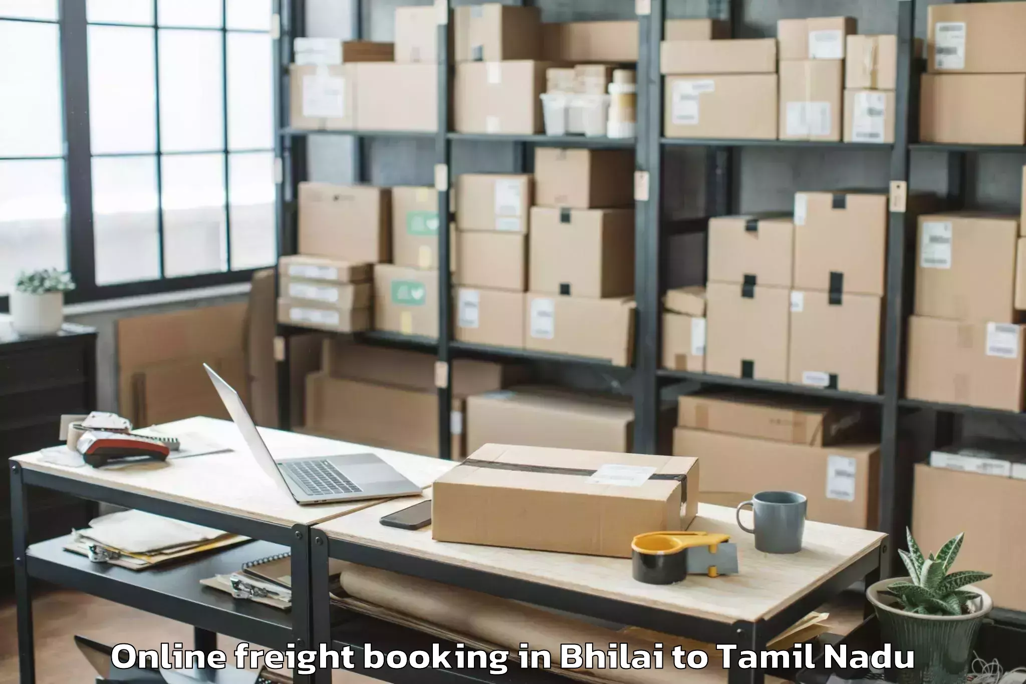 Comprehensive Bhilai to Kulittalai Online Freight Booking